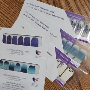 Color Street Blue and Purple Nail Art Strips Party Supplies
